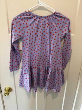 Hanna Andersson Lavender Dress with Orange Polka Dots